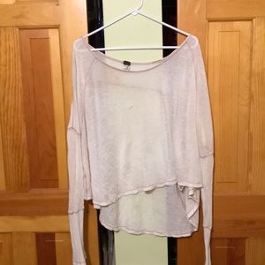 Free People White Long Sleeve